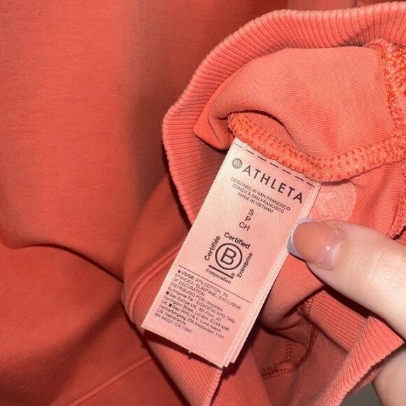 Athleta Sundown Pullover Hoodie Coral/Orange Size Small - Picture 5 of 6